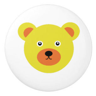 Cute Yellow Bear  Ceramic Knob