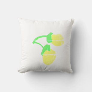 Cute Yellow Berries Throw Pillow Cushion