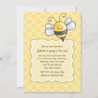 Cute Yellow Black Bumblebee First Birthday Party