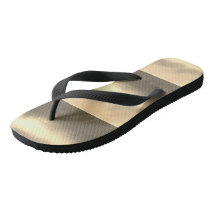 Cute YELLOW BLACK Modern Woman Flip Flops