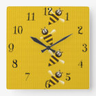 Cute Yellow Brown Abstract Honey Bees Pattern