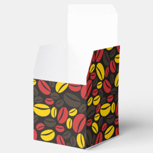 Cute Yellow Brown and Red Coffee Bean Favor Box
