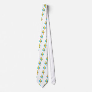 Cute Yellow Budgie Tie
