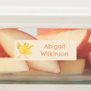 Cute yellow canary bird cartoon personalized