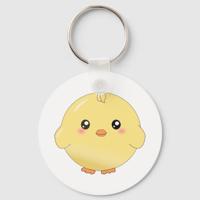 Cute yellow chick keychain (Front)