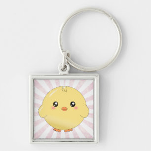 Cute yellow chick keychain