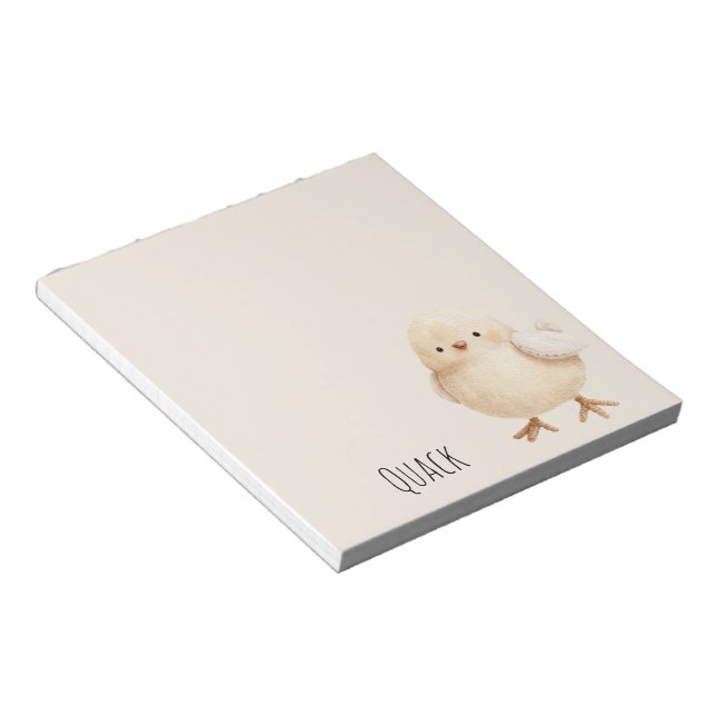 Cute Yellow Chicken Notepad (Angled)