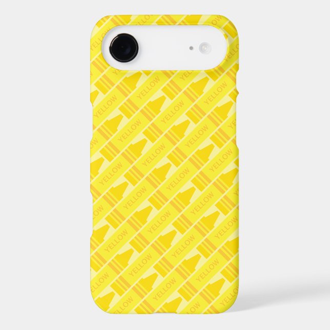 Cute Yellow Crayon Artsy Pattern (Back)