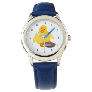 Cute Yellow Duck - Blue Watch