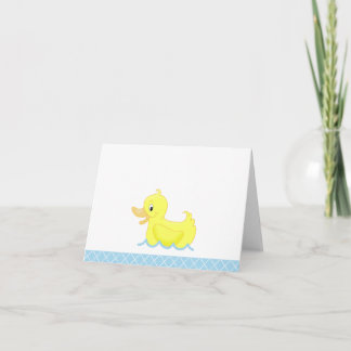 Cute Yellow Duck Customized Note Card