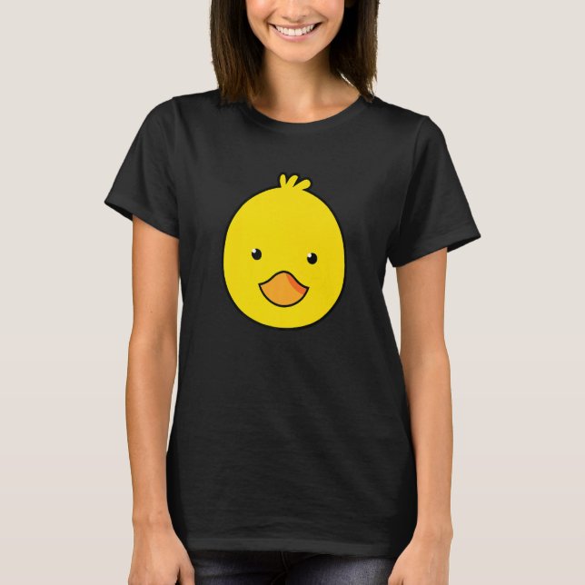 Cute Yellow Duck Face T-Shirt (Front)