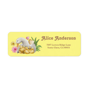 Cute Yellow Duck Mom & Baby shower Adresse