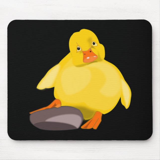 Cute Yellow Duck Mouse Pad (Front)