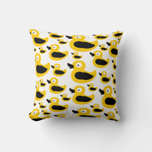 Cute yellow duck pattern  throw pillow