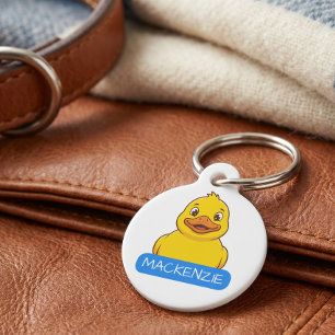 Cute Yellow Duck Personalized Pet Tag