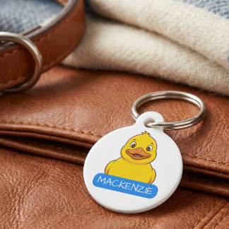 Cute Yellow Duck Personalized Pet Tag