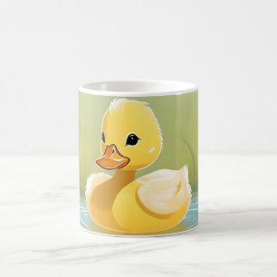 Cute Yellow Duckling on a Tranquil Day Coffee Mug