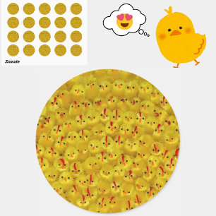 Cute Yellow Easter Chicks Sticker