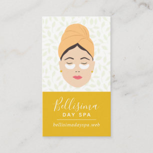 Cute Yellow Eye Mask Lady Spa Professional Business Card