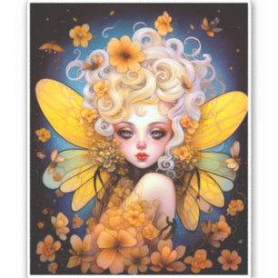 Cute Yellow Fairy Fantasy Art