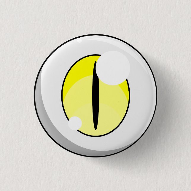 Cute Yellow Ghost Eyeball Button (Front)