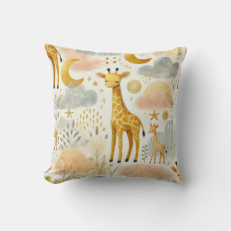 Cute Yellow Giraffe Warm Baby Nursery Pillow
