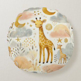 Cute Yellow Giraffe Warm Baby Nursery Pillow