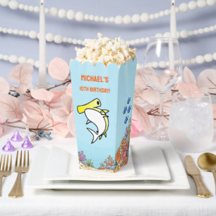 Cute Yellow Hammerhead Shark Ocean Birthday Favor Box