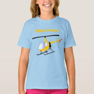 Cute yellow happy cartoon helicopter T-Shirt