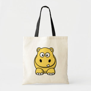 Cute Yellow Hippo Tote Bag
