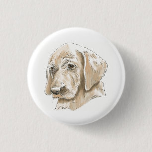 Cute Yellow Lab Puppy Love 1 Inch Round Button
