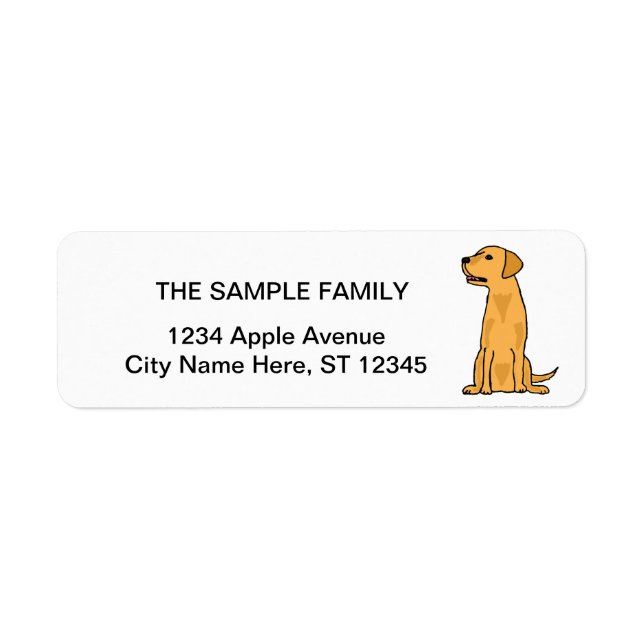 Cute Yellow Labrador Retriever Puppy Dog Art (Front)