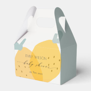 Cute Yellow Lemon Fruity Citrus Baby Shower Favor Box