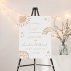 Cute yellow little Sunshine baby shower welcome