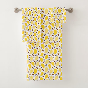 Cute Yellow Mango Pattern Bath Towel Set