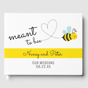 Cute Yellow Meant To Bee Guest Book