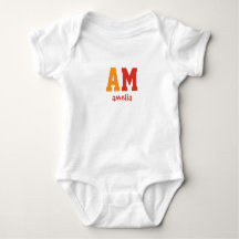 Cute yellow &orange custom name text monogram 