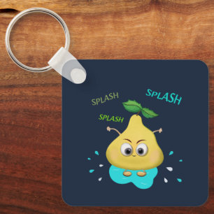 Cute yellow pear keychain
