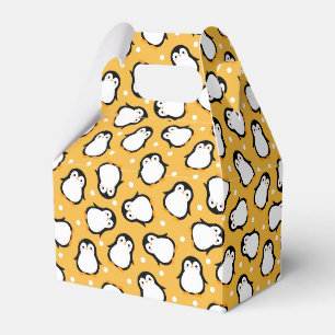 Cute yellow penguin pattern favor box