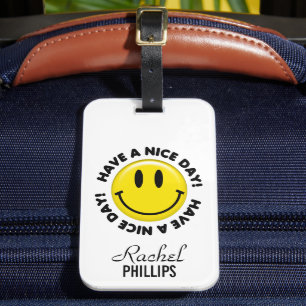 Cute Yellow Personalized Luggage Tag