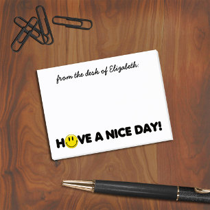 Cute Yellow Personalized Post-it Notes