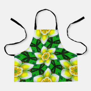 Cute Yellow Plumeria Pattern Apron