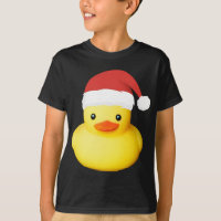 Cute Yellow Rubber Duck Santa Claus Christmas Fami