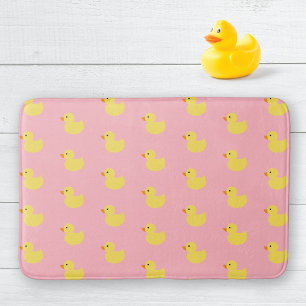 Cute Yellow Rubber Ducks  Bath Mat