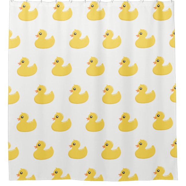 Cute Yellow Rubber Ducky Douche Rideau (Devant)