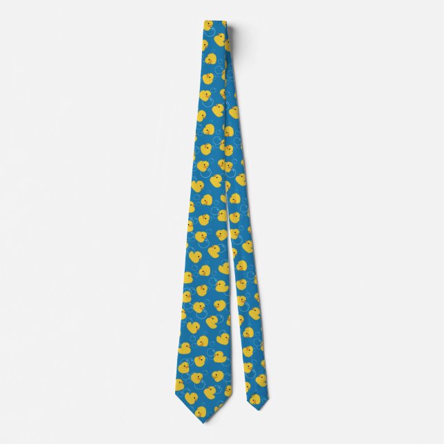 Cute Yellow Rubber Toy Duck Tie (Front)