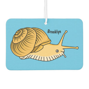 Cute yellow snail cartoon illustration air freshener