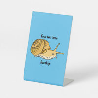 Cute yellow snail cartoon illustration