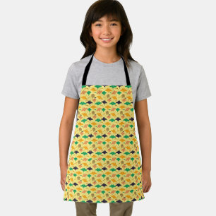 Cute yellow sting ray and manta ray fish pattern apron