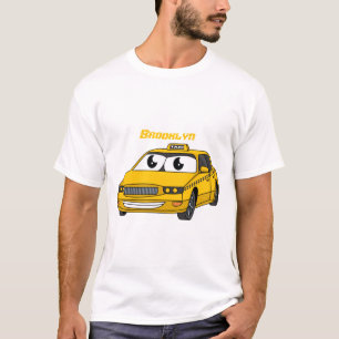 Cute yellow taxi fun cartoon illustration T-Shirt